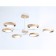LED LED suspended Ambrella Light, Linetech, FL51615, 6XLED, 42 W, 3150LUM, 3000-6400K, white, light tree color