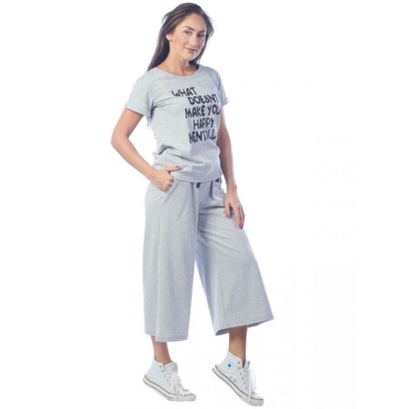 Female suitable costume, size 50, color gray-melange-1