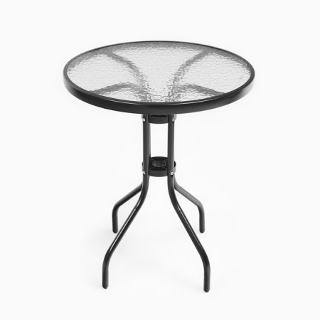 Set of garden furniture: table + 2 stools, plastic, anthracite, maximum load 120 kg-1