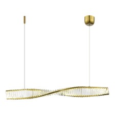 Suspension lamp ST LUCE. SL6205.323.01. Elica. 1x25 W, LED, 3000K, 2125 LM, 120x7.6x100 cm, brass color