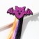 Hallow hair hair clip, strand, “bat”, length 40 cm.