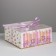 Capcake box, confectionery packaging, 4 cells "Flower Patterns", 16 x 16 x 7.5 cm