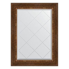 Mirror with engraving in the baguette frame, Roman bronze 88 mm, 66x89 cm