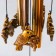 Wind Music Metal "Bird on a branch with a flower" 4 tubes 55x9.5x9.5 cm