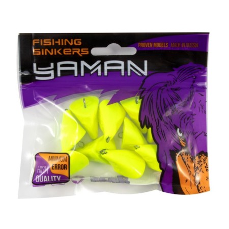 Cargo of a bullet-exentric painted pissy Yaman 10 pcs., 36 g, yellow-4
