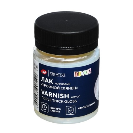 Acrylic glossy varnish, on a water -based 50 ml, ZHK Decola "Triple gloss" 5828961-5