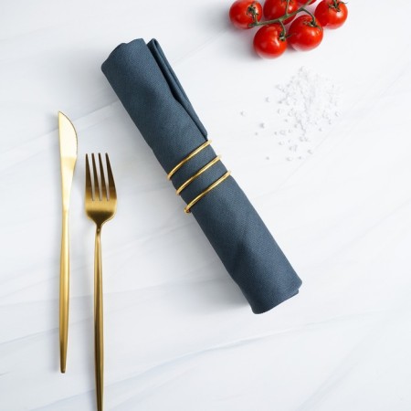 Ring for napkins "Spiral", 4.5 × 4 cm, gold color-4