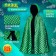 New Year! Carnival set "Green snake": cloak length 80 cm, mask