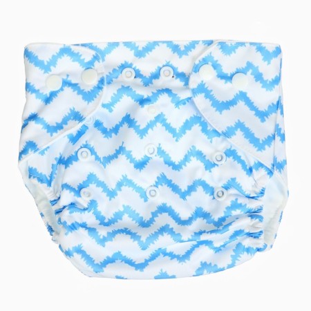 A set of reusable diapers "Machines", 3-8 kg, white, blue, 2 pcs., I crush me-4