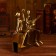Souvenir "Musicians" aluminum 24.8x7.6x25.4 cm (brass coating)