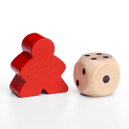 Chips for hired × games "Man", 10 pcs 2.2 × 1.9 × 1 cm, 2 cubes 1.4 cm-1