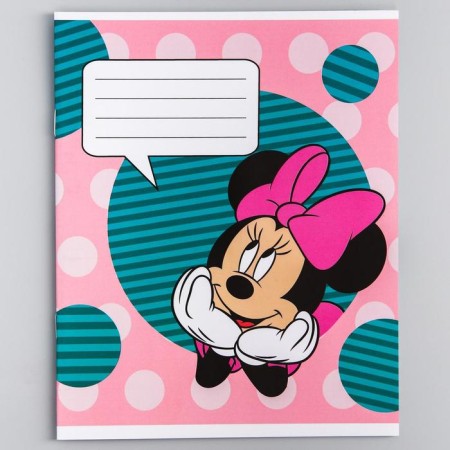 Notebook in a cage 12 sheets, 5 types of mix, cover coated cardboard, Minnie Mouse-2