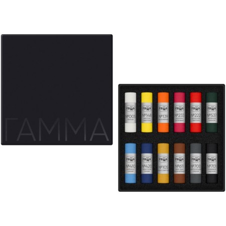 Pastel dry set of 12 colors "gamma", in a cardboard box-3
