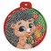 New Year's diamond mosaic on the suspension "New Year! Hedgehog ", 10 x 10 cm, set for creativity