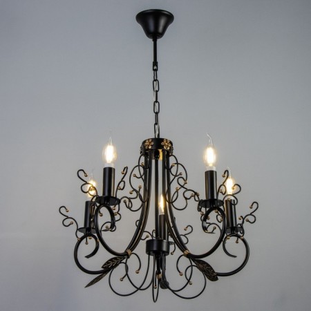 Ariel chandelier 5xe14 40W black and gold 58x58x40.5-100 cm Bayerlux-1