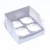 Confectionery folding box for 4 cupcakes 16 x 16 x 10, silver