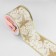A satin ribbon with a metal thread “Patterns with a star”, 60 mm, 9 ± 0.5 m, white/gold color