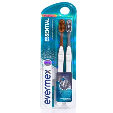 Evermex Essential toothbrush, average stiffness, 2 pcs.-1