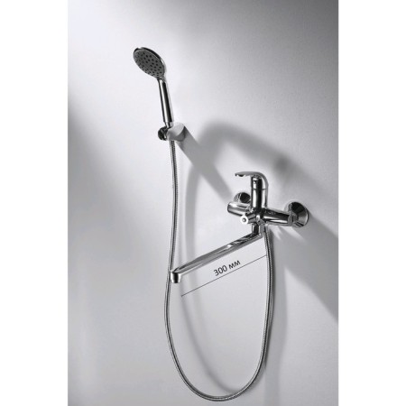 Bravat Fit F6135188CP-LB-RUS bath mixer, single-legged with long surge, chrome