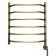 Domoterm electric heated towel rail "Laura", 500 x 600 mm, 6 crossbars, right, bronze