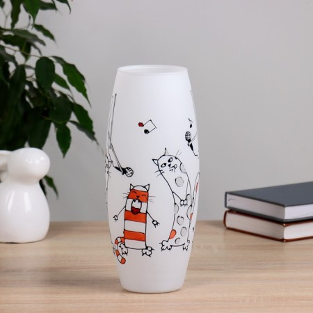 Vase "Music cats" 8x11x26 cm-1