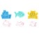 Printing color "unicorns", set of 5 pcs., Stamping pillow