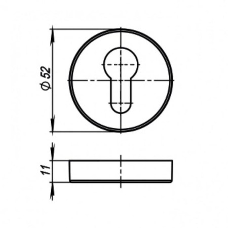 Cylinder et URB SN-3 lining, matte nickel, 2 pcs.-1