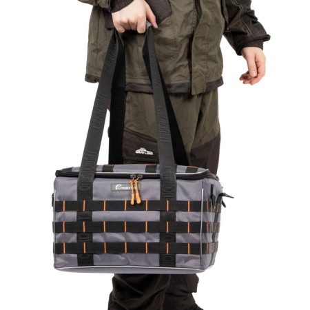 Bag Fisheries Base Lure Bag XXL, 38x38x25 cm, gray color + 7 boxes Luno 28-5