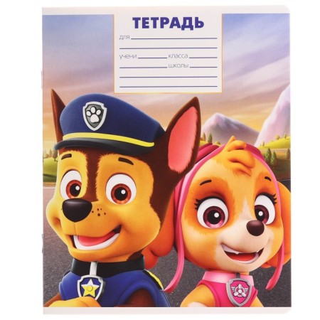 Notebook 12 sheets in a cage, 5 types of mix, cover coated cardboard, puppy patrol-3