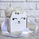 Kashpo wooden 10 × 9.5 × 11 cm Unique "Pussy", handle tape, white