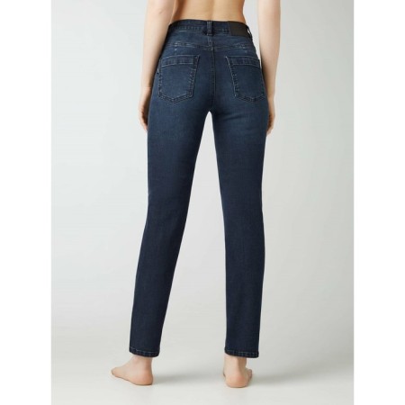 Women's jeans with a high landing CONTE Elegant Straight Leg, size L, color Blue Black-4