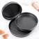 A set of forms for baking the connective share “Elin Low”, 3 subjects: D = 28/26/24 × 4 cm, anti -stick coating, black color