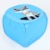 A basket for storing toys "Raccoon" with a lid, 45 x 45 x 43 cm, blue