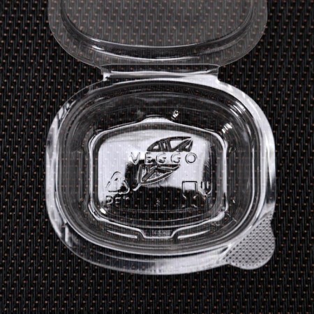 A plastic disposable container-liner with a lid, 30 ml, PET, color transparent color-2