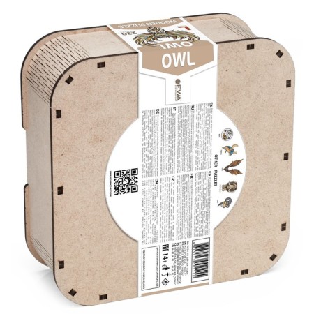 Wooden, figured puzzle Ewa wise owl-9