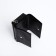 Women's wallet on the button, black color