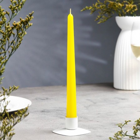Antique candle, 2.3x 24.5 cm, 5 hours, 55 g, yellow