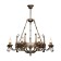 Boulogne chandelier, 9x60W E14, bronze color