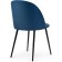 Stol on a metal frame Zest metal/velor, black/blue 50x54x81 cm