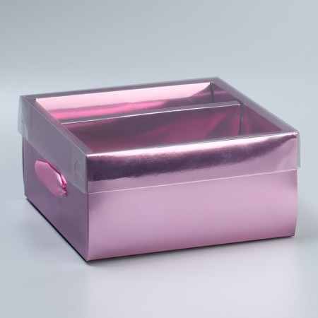 Gift folding box, packaging, "pink", 20 x 20 x 10 cm-3