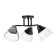 Ceiling chandelier "Arron" E27 3x40W Black 49x49x24cm