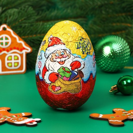 New Year. Chocolate egg "Happy New Year!", In the box, 90 g-1