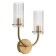 Bra Maytoni Mod223WL-02BS, 2XG9, 40W, 12x25x38 cm, brass color