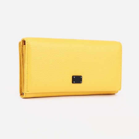 Women's wallet on magnets, yellow color