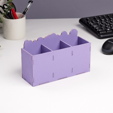 Organizer for the office "Happiness near!" 3 departments, 18.7x6.5x11.3 cm-2