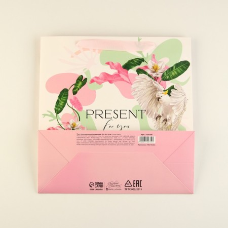 Gift Laminated Square, packaging, Present for You, 30 x 30 x 12 cm-5