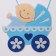 Decorative decoration (suspension) "It’s a Boy" 32x32x43 cm