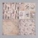 A set of paper for scrapbooking 12 sheets 12 designs "Vintage Letter" 160 grams 15.2x15.2 cm