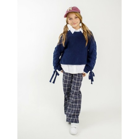 Свитер для девочки Amarobaby Knit Wear, рост 146 см, цвет синий-16