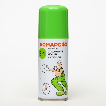 Aerosol "Komaroff" from mosquitoes, ticks and midges 3 in 1, 100 ml